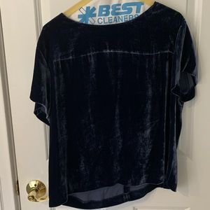 Dark Blue Velvet J Crew Top